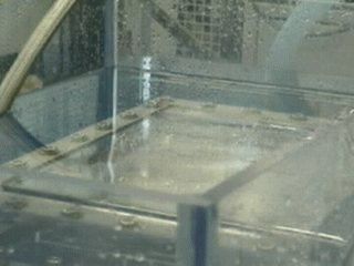 水を噴き上げる真・超音波洗浄